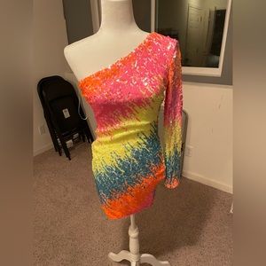 Neon fashion nova dress size M